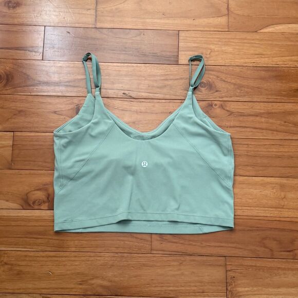 Women Lululemon Align Cropped Cami Tank Top *Light Support A/B Cup Palm Court 10 - Picture 3 of 7